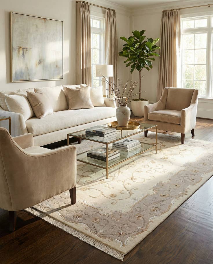 Detail image of 5' 8 x 8' Hand Knotted Darya Rug