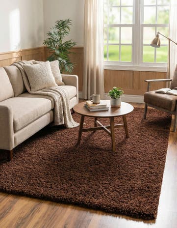 6' x 9' Solid Shag Rug
