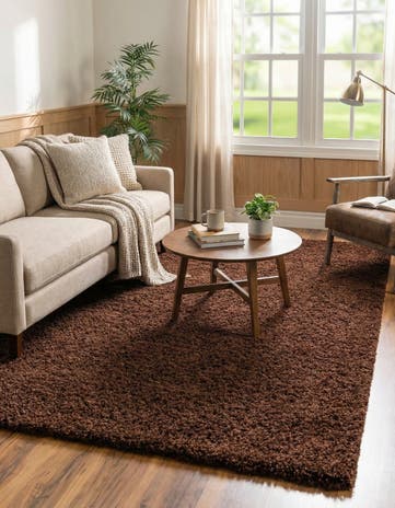 6' x 9' Solid Shag Rug