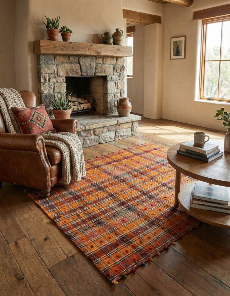 Detail image of 4' 9 x 5' 10 Jajim Rug