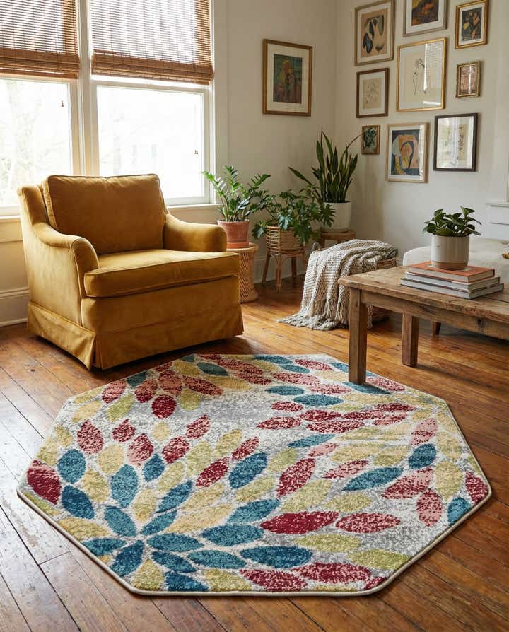 4' 1 x 4' 1 Charleston Octagon Rug