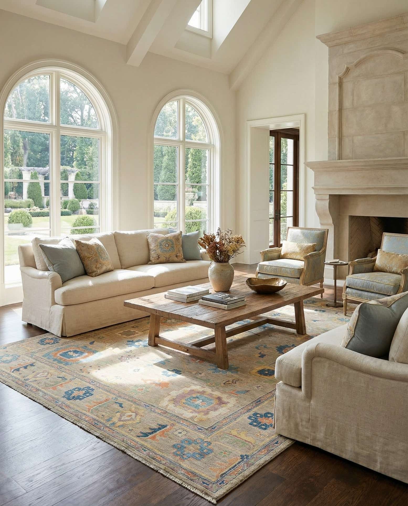 8' 2 x 9' 11 Hand Knotted Oushak Rug
