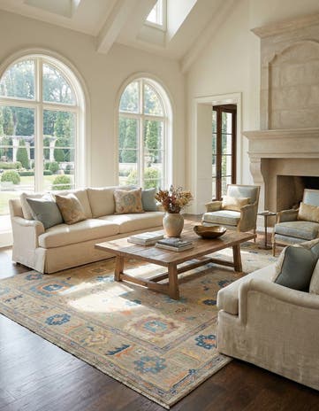 8' 2 x 9' 11 Hand Knotted Oushak Rug
