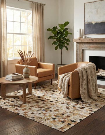 4' 1 x 5' 11 Cowhide - Patchwork Rug