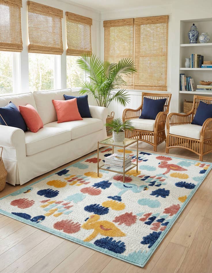 Detail image of 4' x 6' Easy-Clean Belize Indoor / Outdoor Rug