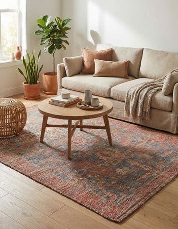5' 1 x 8' Chenille Jute Rug
