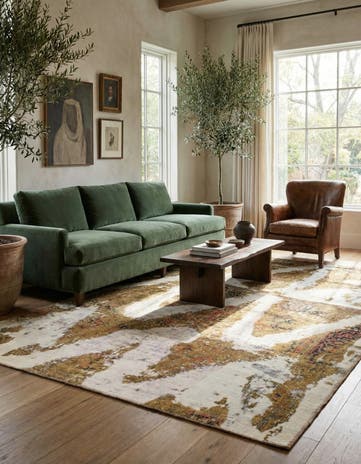 5' 6 x 7' 7 Hand Knotted Ultra Vintage Persian Wool Rug