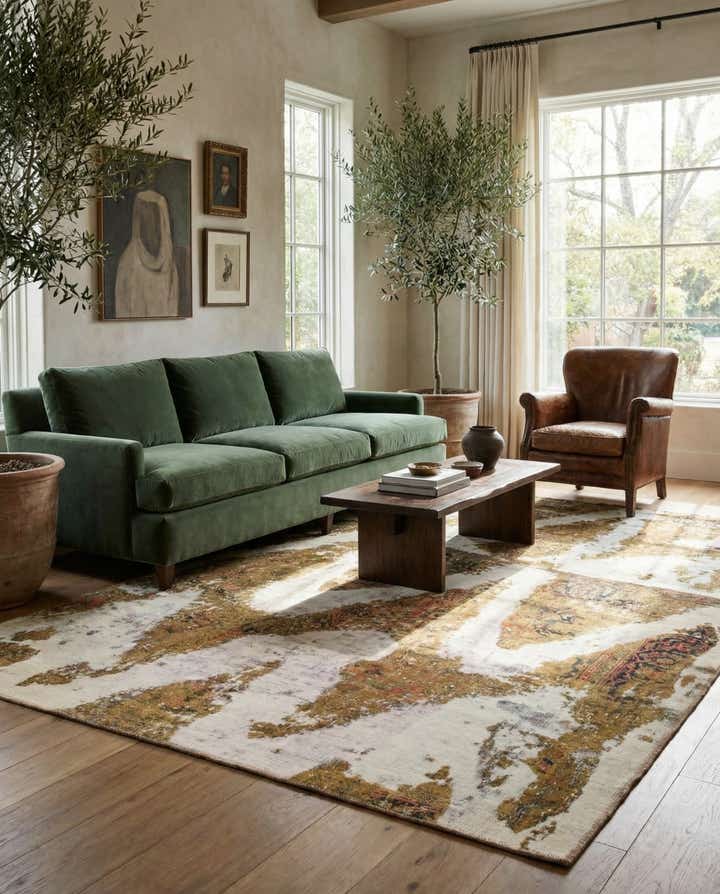 5' 6 x 7' 7 Hand Knotted Ultra Vintage Persian Wool Rug