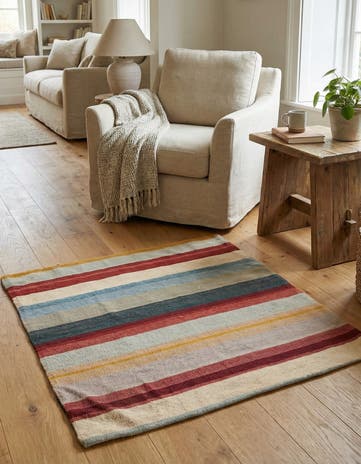 3' 3 x 3' 3 Hand Woven Pillow Wool Square Rug