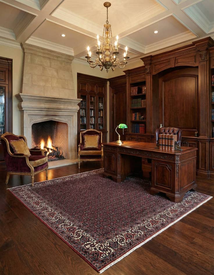 Detail image of  8' x 8' 3 Bidjar Wool Square Rug