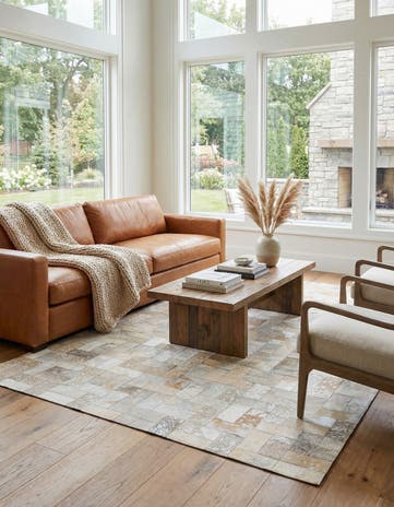 5' 2 x 8' 2 Cowhide Rug