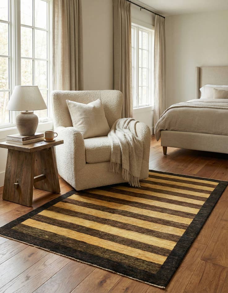 Detail image of 5' x 6' 3  Hand Knotted Modern Ziegler Rug