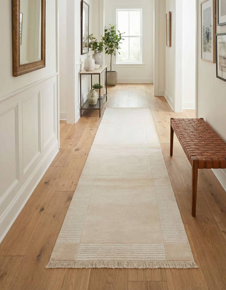 Detail image of  2' 7 x 9' 10  Hand Knotted Darya Wool Runner Rug