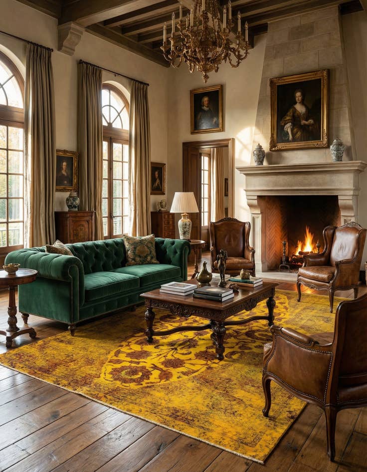 Detail image of 7' 1 x 11' 5 Vintage Royal Wool Rug