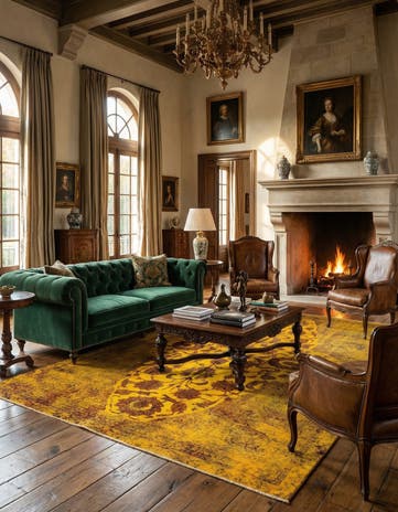 7' 1 x 11' 5 Vintage Royal Wool Rug