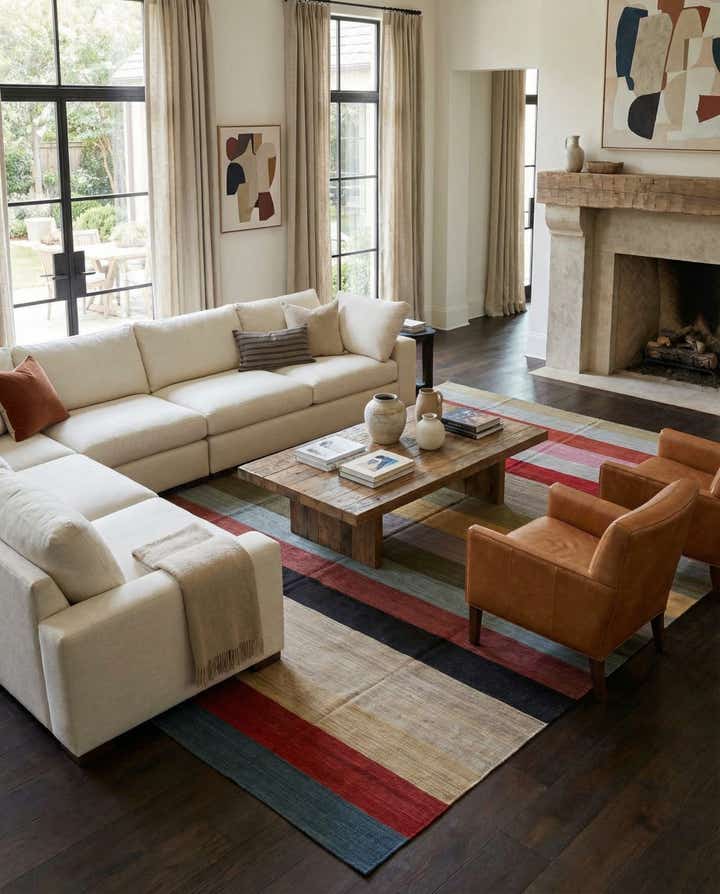 12' 9 x 16' Hand Woven Kilim Modern Wool Rug