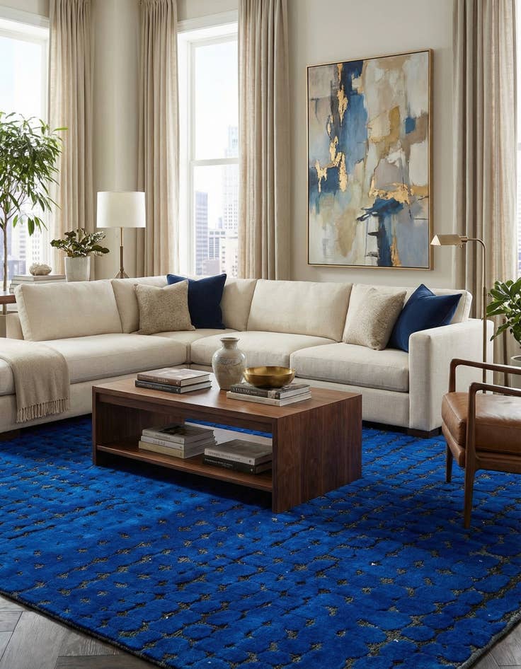 Detail image of 8' 10 x 12' 1  Hand Knotted Darya Wool Rug