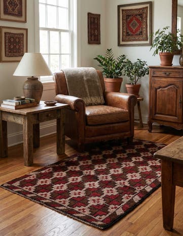 2' 9 x 4' 8 Hand Knotted Balouch Persian Wool Rug