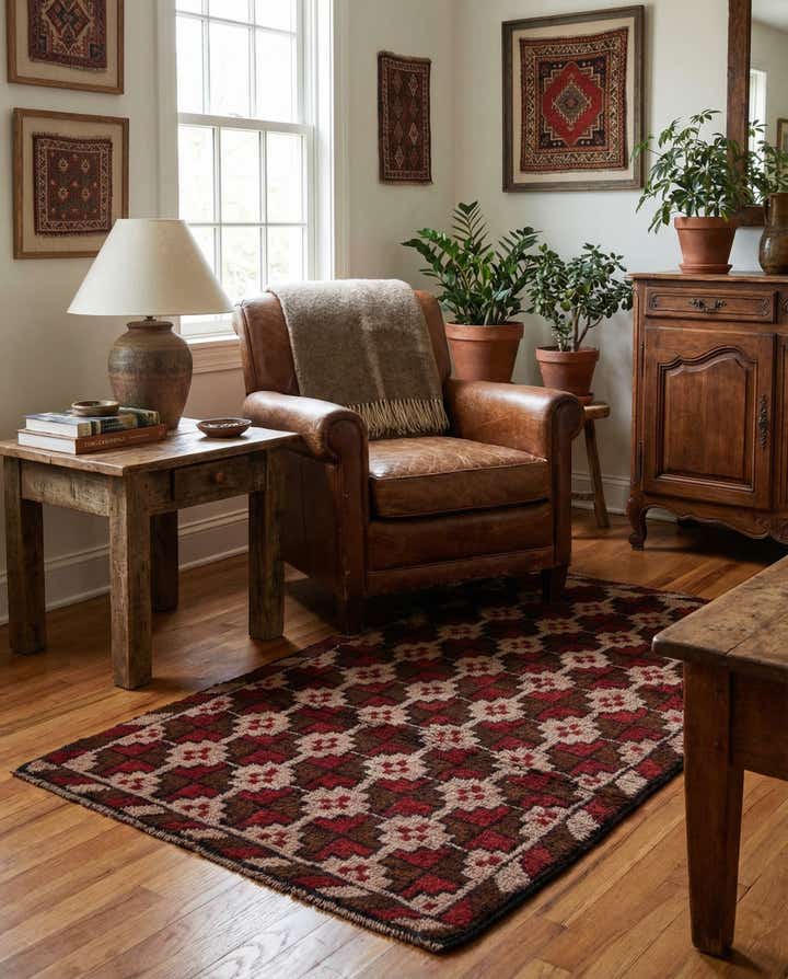 2' 9 x 4' 8 Hand Knotted Balouch Persian Wool Rug