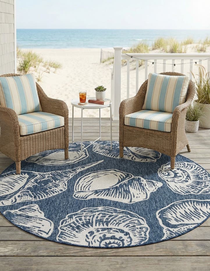 6' x 6' Easy-Clean Coastal Indoor / Outdoo...