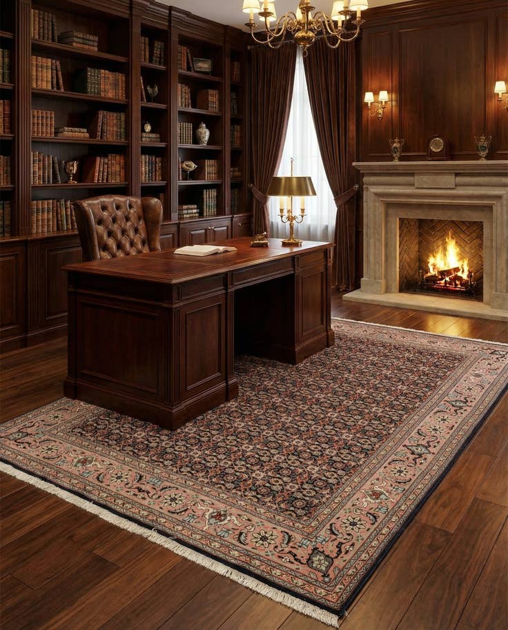 Detail image of 4' 11 x 6' 10 Tabriz Mahi Wool Rug