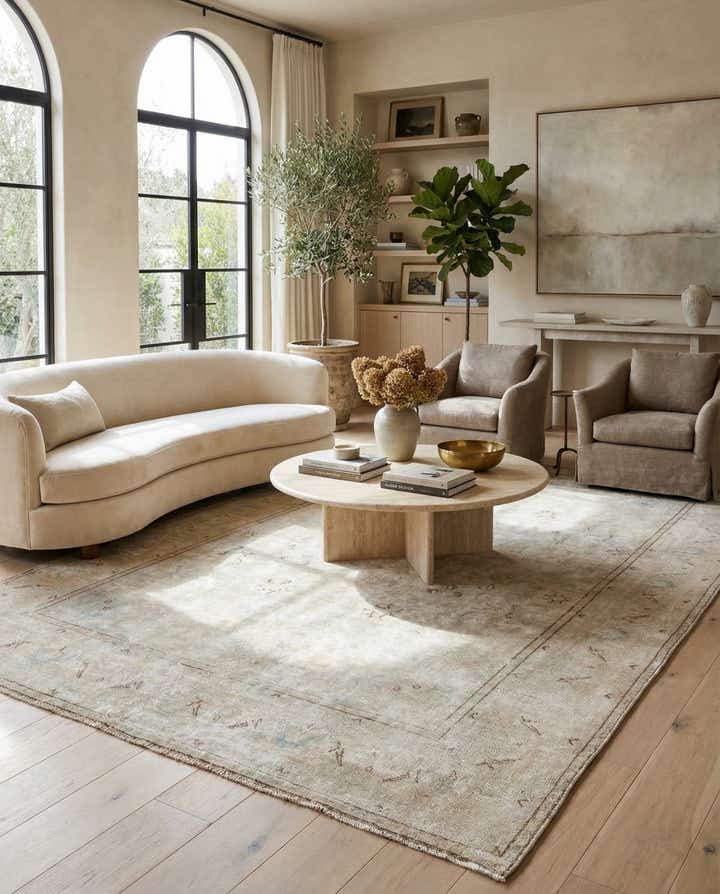 6' 3 x 9' 6 Hand Knotted Ultra Vintage Persian Wool Rug