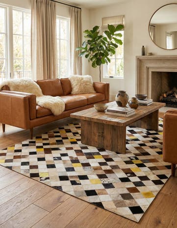 5' 1 x 7' 10 Cowhide - Patchwork Rug