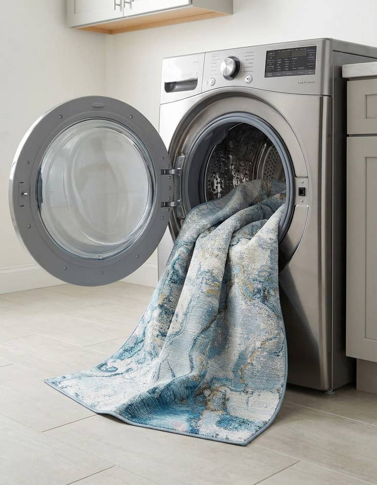 Detail image of 5' 3 x 7'  Washable Modern Indoor / Outdoor Rug