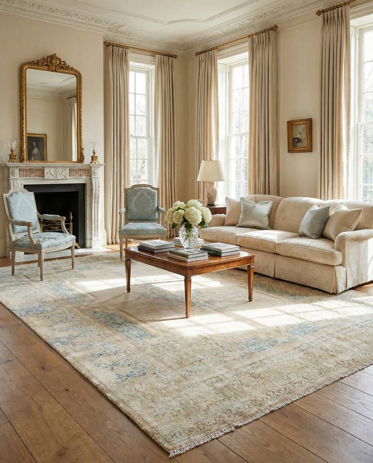 Detail image of 9' 11 x 13' 1 Vintage Royal Wool Rug