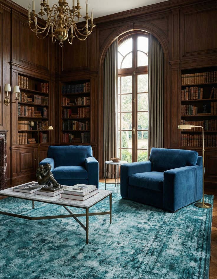 Detail image of 9' 5 x 12' Vintage Royal Wool Rug