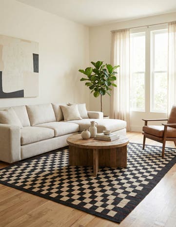 5' 8 x 7' 6 Hand Woven Kilim Modern Wool Rug