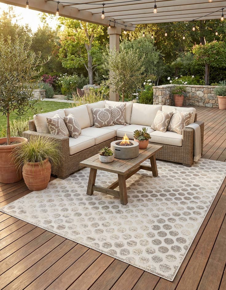 Detail image of 9' x 12'  Washable Sabrina Soto Indoor / Outdoor Rug