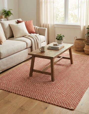 4' 1 x 6' 1 Handmade Tweed Braided Jute Rug