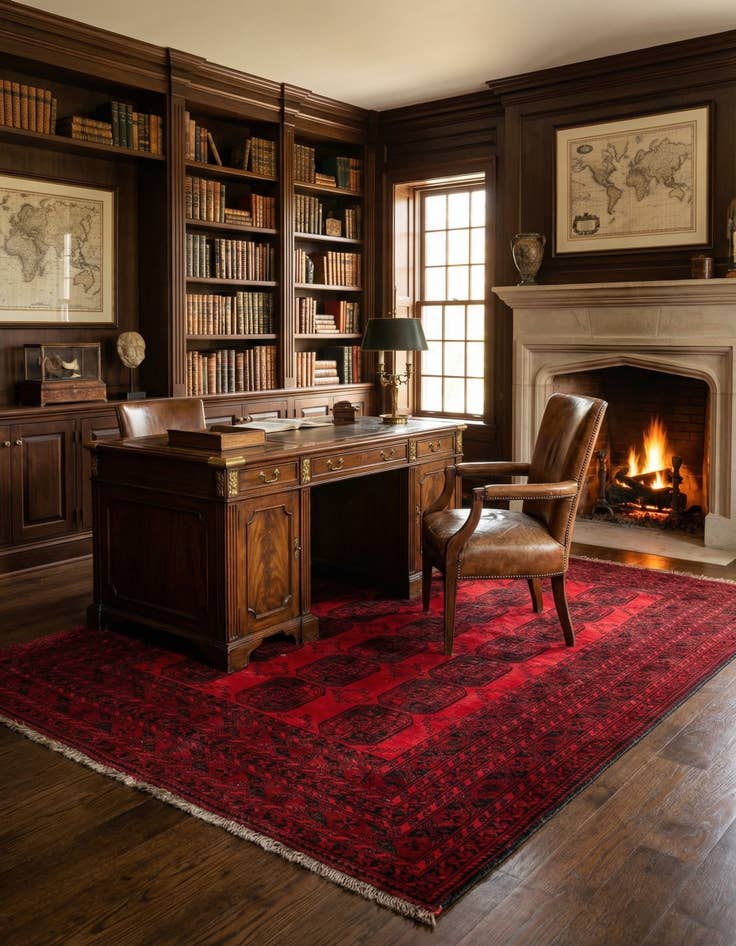 Detail image of 7' x 8' 10 Hand Knotted Afghan Akhche Oriental Wool Rug