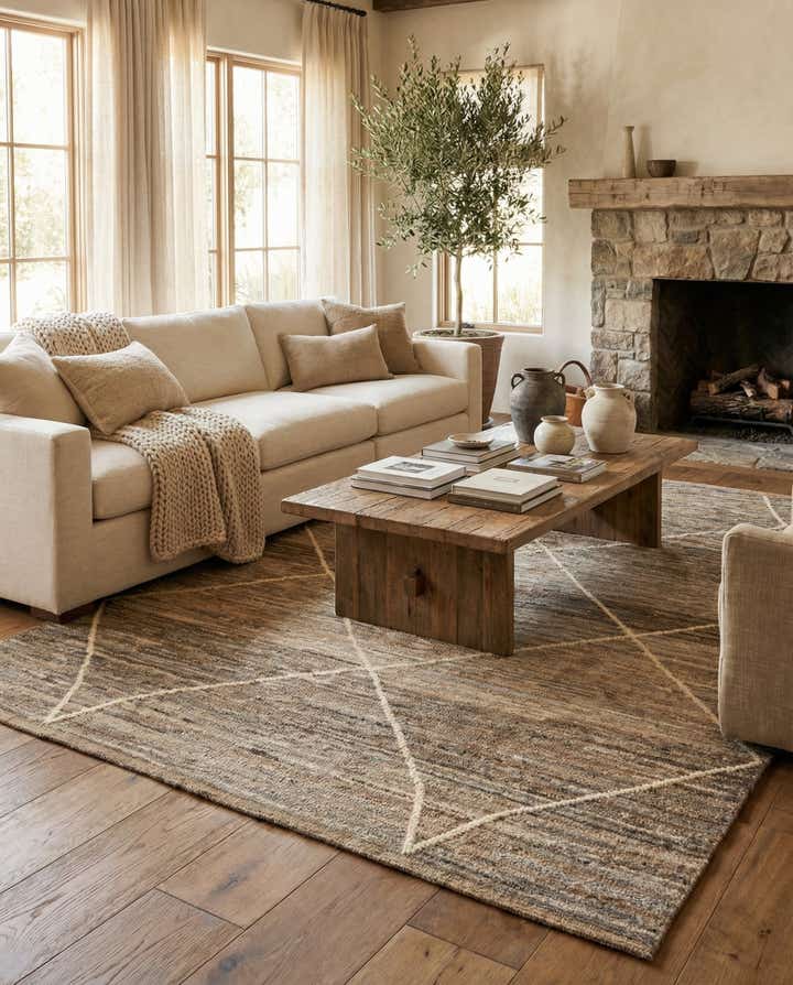 8' 9 x 9' 10 Hand Knotted Moroccan Wool Rug