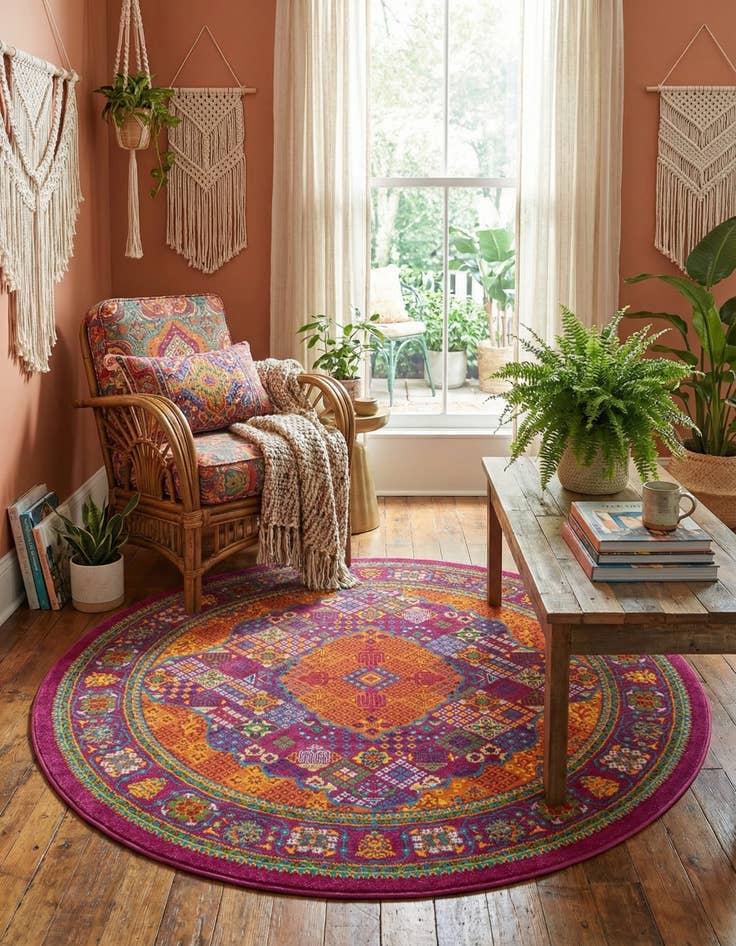 Detail image of 5' 3 x 5' 3 Calypso Round Rug