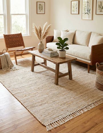 Natural Hand Woven Chindi Jute Rug