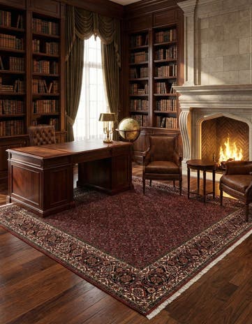 6' 4 x 6' 10 Bidjar With Silk Square Rug