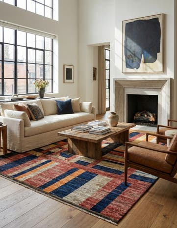 8' 4 x 9' 7 Hand Knotted Darya Wool Rug