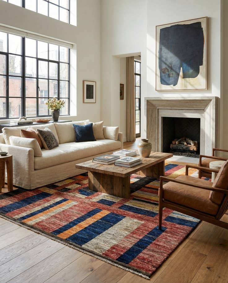 Detail image of 8' 4 x 9' 7 Hand Knotted Darya Wool Rug