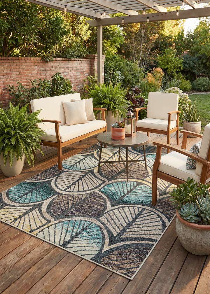 6' x 9' Easy-Clean Casablanca Indoor / Outdoor Rug