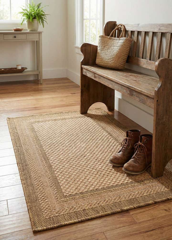 2' 2 x 3' Easy-Clean Border Indoor / Outdoor Rug