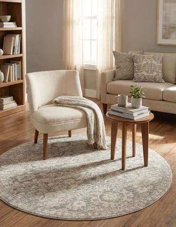 Gray Lola Round Rug
