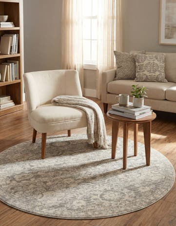 Gray Lola Round Rug