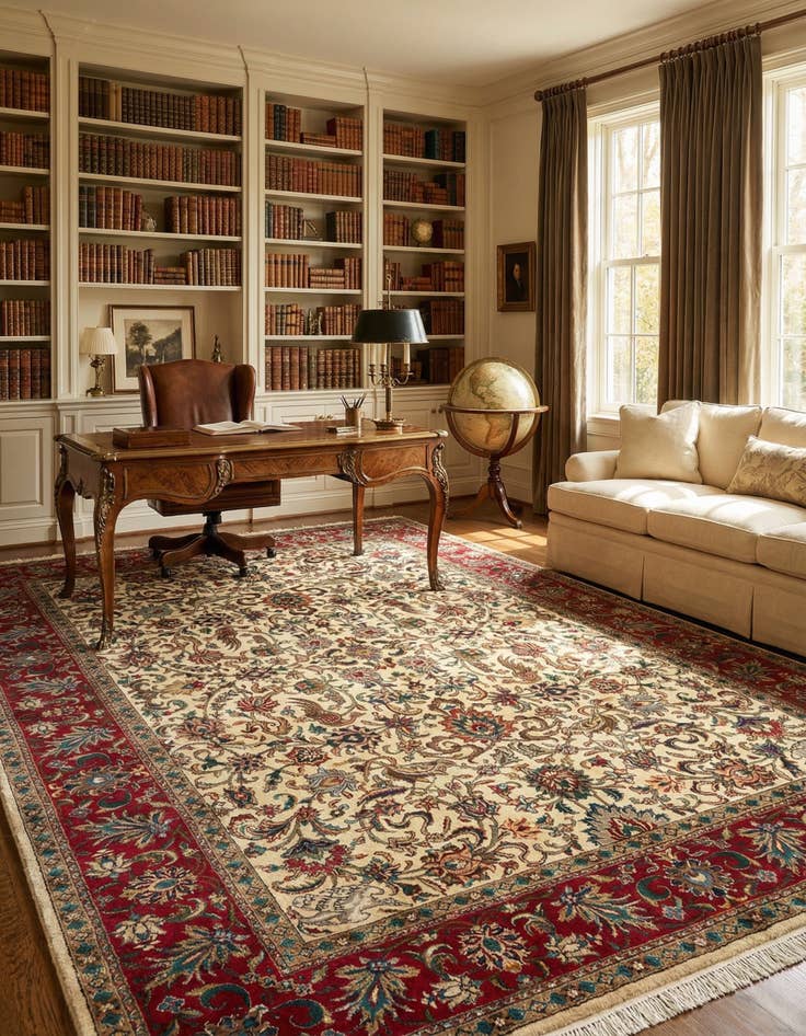 Detail image of 8' 1 x 11' 1 Tabriz Wool Rug