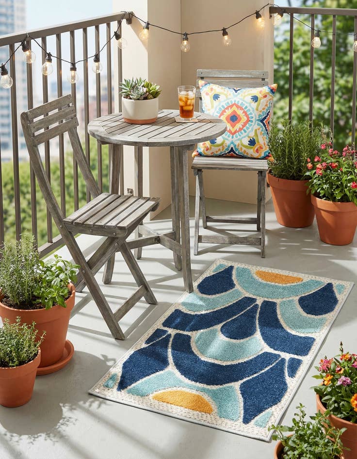 Detail image of 2' x 3'  Washable Belize Indoor / Outdoor Rug