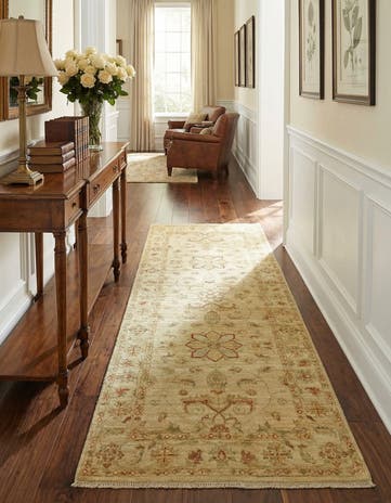 2' 6 x 6' 5 Hand Knotted Peshawar Ziegler Runner Rug