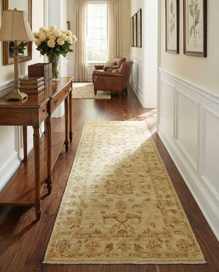 2' 6 x 6' 5 Hand Knotted Peshawar Ziegler Runner Rug