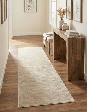 Jill Zarin Beige Uptown Madison Avenue Runner Rug