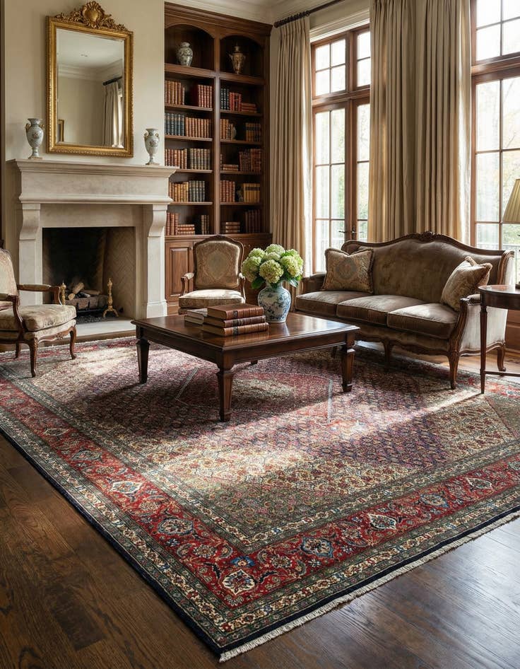 Detail image of 9' 10 x 12' 10 Tabriz Mahi Rug